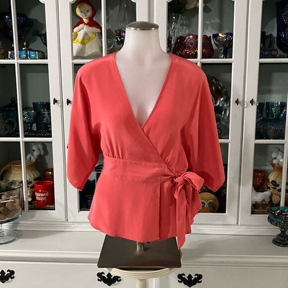 Silk Wrap Top Sz Small The Limited - Picture 1 of 10